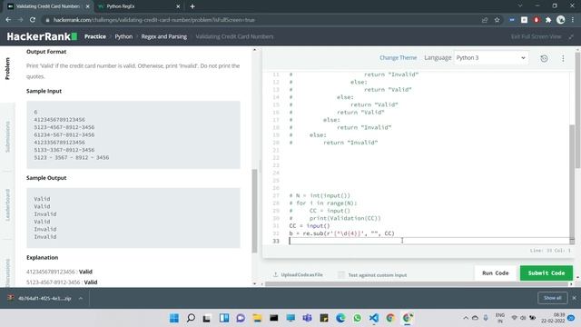 30 DAYS OF CODE( DAY 17 ) # Validating Credit Card Numbers смотреть онлайн