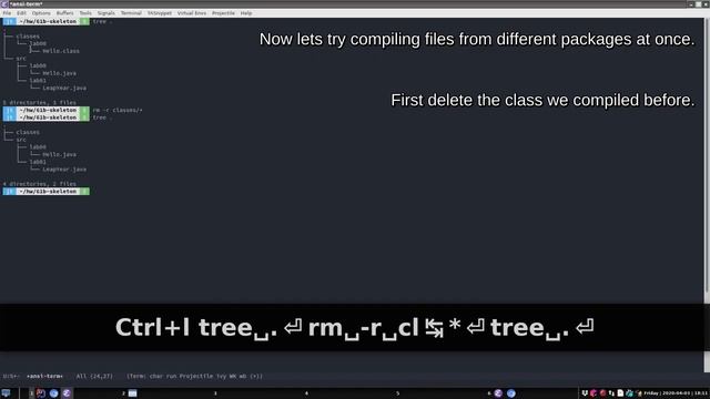 Compiling Java files in packages from command line смотреть онлайн