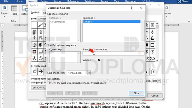 Add a keyboard shortcut for the symbol (Wingdings) using the key combination Alt+Ctrl+B смотреть онлайн