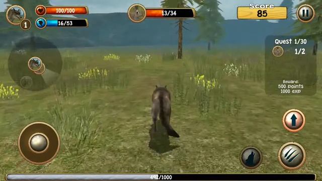 Wild Wolf Simulator 3D GamePlay смотреть онлайн