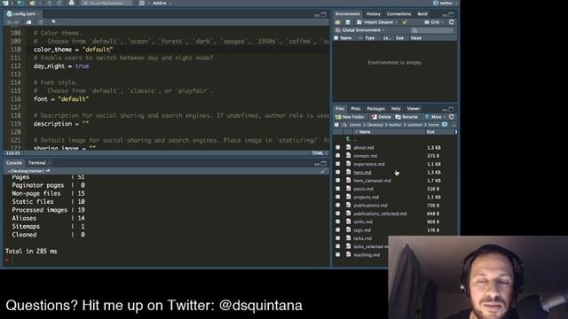 How to make a personal academic website for free using R and the blogdown package смотреть онлайн