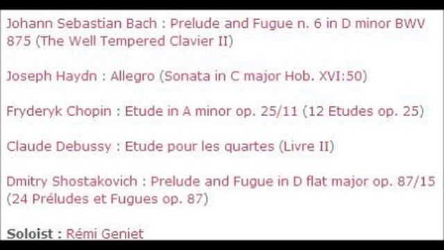 Rémi Geniet Queen Elisabeth Competition Piano 1st Stage Part 1 смотреть онлайн