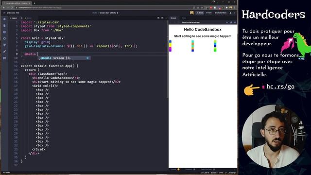 CRÉER TA PROPRE GRILLE AVEC REACT ET STYLED COMPONENTS (EN 3 LIGNES DE CODE) смотреть онлайн