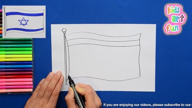 How to draw the National Flag of Israel смотреть онлайн