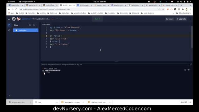 AM Coder - Programming in Raku - Intro (Hello Word, Variables, Interpolation, When, With, Without) смотреть онлайн