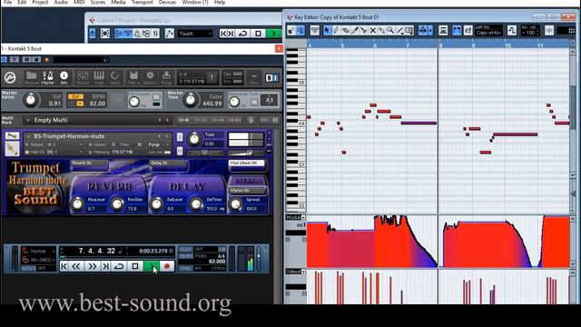 Best Sound. Trumpet Harmon muted sound library for NI Kontakt. смотреть онлайн