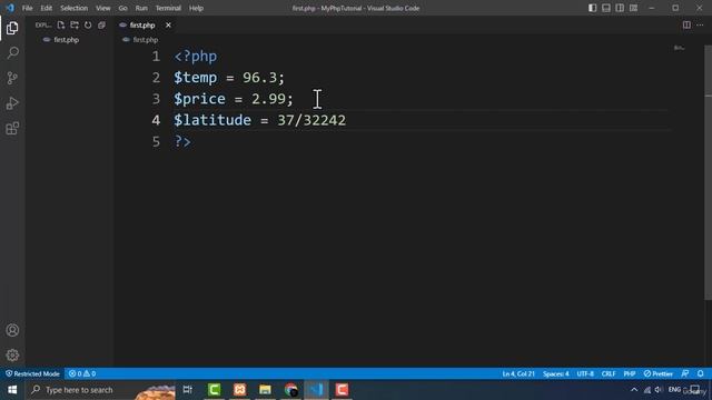 Floating point number in PHP - Lecture 9 | The Complete Php course for beginners 2023 смотреть онлайн