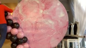 Фотозона. Баннер как крепить. Круглая арка! Гирлянда из шаров разнокалиберная