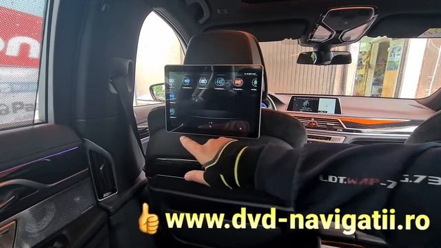BMW Seria 7 G11 Monitor Auto Android Tetiera Travelmate 10 A2 Touchscreen Internet 4G Wifi Logo BMW смотреть онлайн