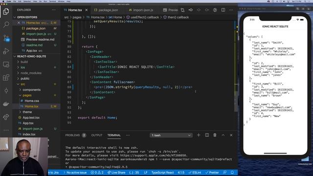 IONIC REACT JS: How To Use SQLite For Preloading Content & Queries Full Tutorial смотреть онлайн