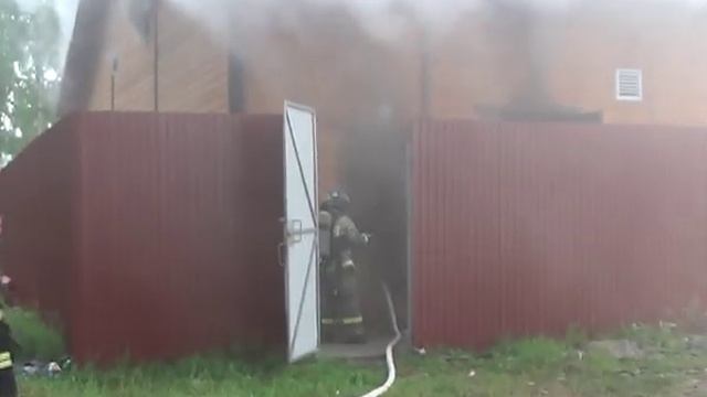 Дзержинск. Пожар в бане. 29.08.2014 г.