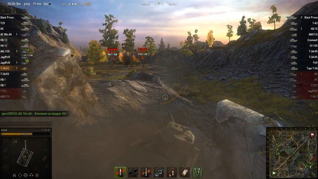WOT: Карелия - Т-34-85 - 1 фраг - Поддержка смотреть онлайн