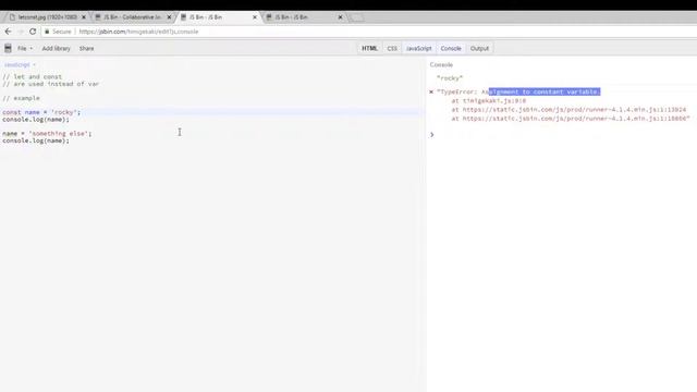 ReactJS - Module 1 (Next Gen JS) - Part 2 Let and Const (Bangla) смотреть онлайн