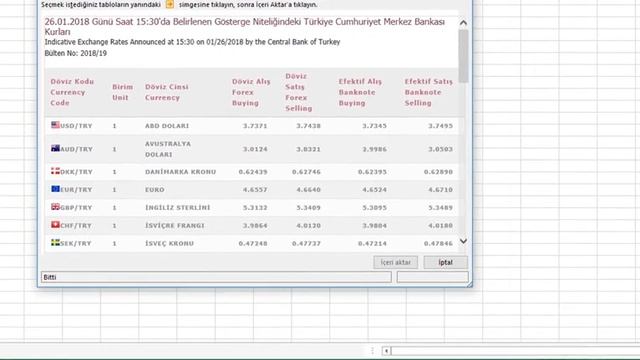 EXCEL İLE DİNAMİK VERİ (XML Sayfasından) - EXCEL DÖVİZ KURU HESAPLAMA смотреть онлайн