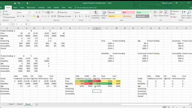 Capsim Projection Calculator xlsx Excel 1 8 2018 9 23 26 PM смотреть онлайн