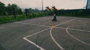 Ребенок на мотоцикле в 4 года - тренировка v.1