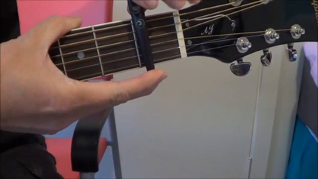 Guitar Capo by Planet Waves (D'Addario) unpacking and test on AJ-220S Epiphone Acoustic Guitar смотреть онлайн