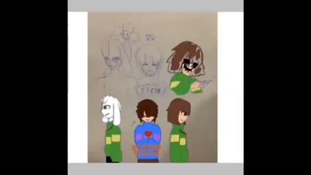 Undertale SpeedPaint (Chara, Asriel, Frisk) смотреть онлайн