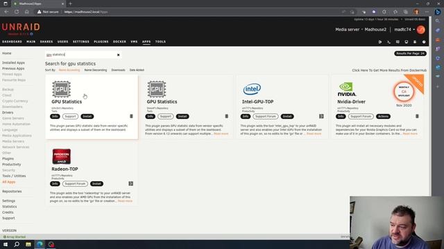 Installing GPU Stats on unRaid! смотреть онлайн