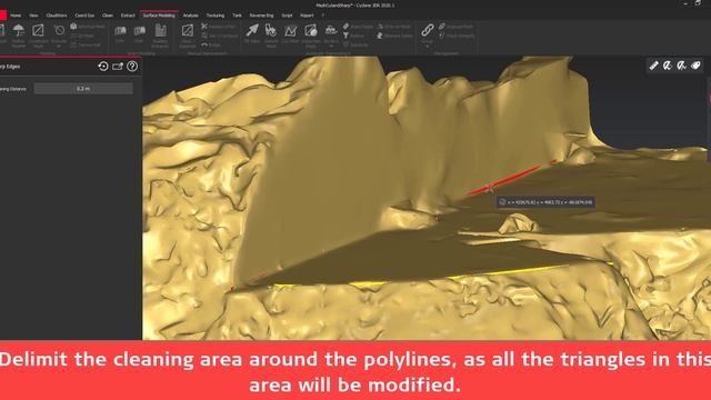 Cyclone 3DR: Modify a mesh according to polylines смотреть онлайн