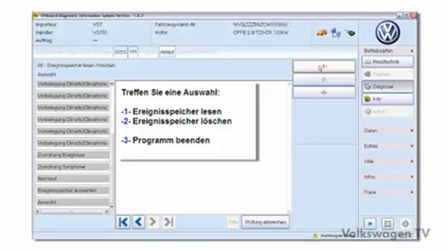 ODIS Kurzbeitrag Ereignisspeicher loeschen ueber gefuehrte Funktionen ServiceNet смотреть онлайн