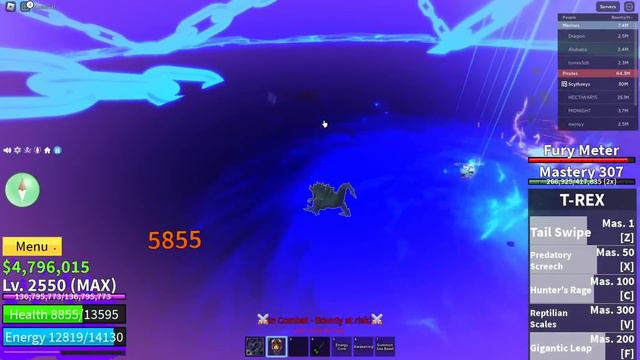 Bounty Hunting With NEW T-Rex FRUIT, AND It NEEDS a NERF... (Blox Fruits) смотреть онлайн