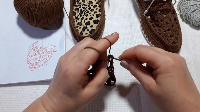 мокасины с мотивом вязаные крючком смотреть онлайн