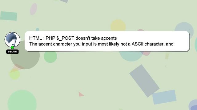 HTML : PHP $_POST doesn't take accents смотреть онлайн