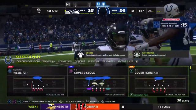 NFL ON FOX: MADDEN 22 - SEAHAWKS @ COLTS - MY FINAL SLIDERS - PATCH 1.07.000 смотреть онлайн