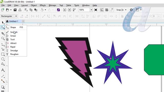 CorelDraw Telugu Tutorials - 06 || Shape, Smear, Attract, Repel Tools || смотреть онлайн