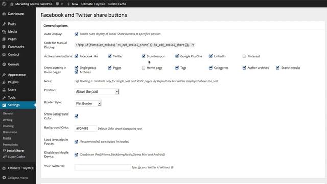 How to Add Social Share Buttons to Your WordPress Website (WordPress Basics 30 of 33) смотреть онлайн
