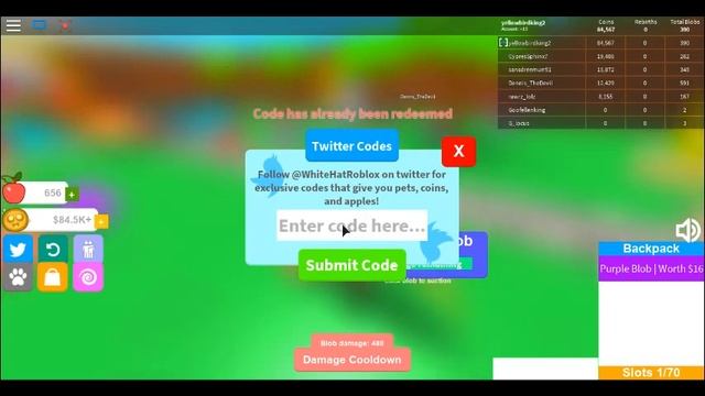 ALL CODES IN BLOB SIMULATOR (roblox fun* смотреть онлайн