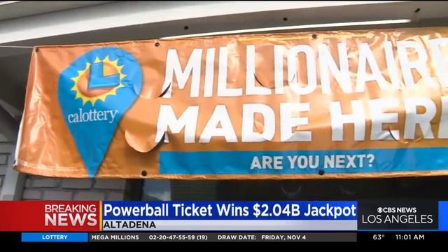 Winning Powerball jackpot ticket sold at Joe's Service Center in Altadena смотреть онлайн