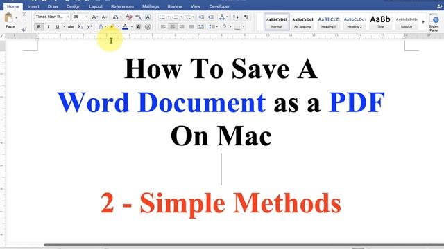 How To Save A Word Document as a PDF on MAC смотреть онлайн