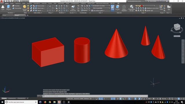 AutoCAD 2019 introducción al 3D Primitivas смотреть онлайн