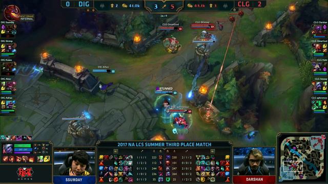 DIG Vs. CLG - | Third Place | NA LCS Summer Split Game 3 | Team Dignitas Vs. CLG (2017)