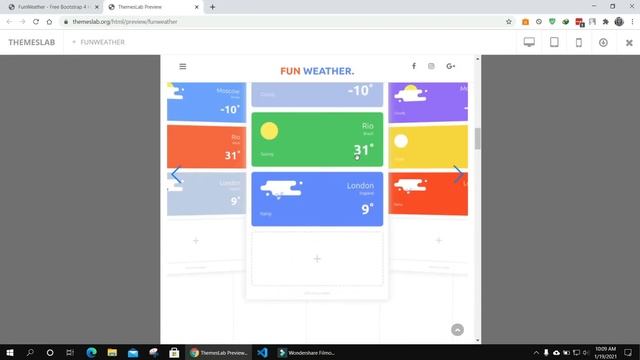 FunWeather: Free Bootstrap 4 HTML5 App Landing Website Template смотреть онлайн