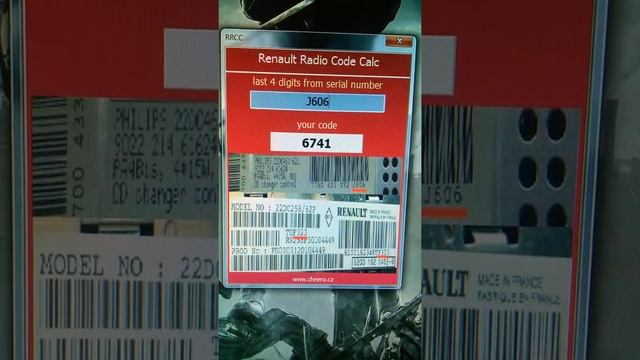 RENAULT RADIO CODE CALC - NO LIMIT смотреть онлайн