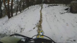 Первый зимний выезд на китайских эндуро motoland hs 250