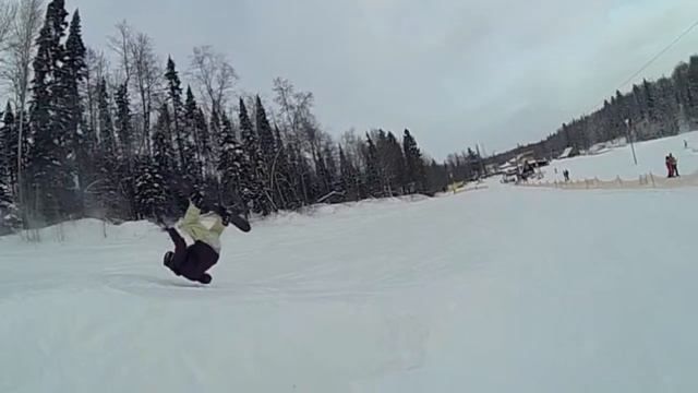 Первый день в сезоне, первый фронтфлип))) смотреть онлайн