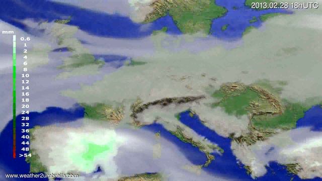 Precipitation forecast Europe 2013-02-25 00:00:00 смотреть онлайн