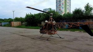 Самодельный вертолёт из  Тольятти. Испытание самодельного вертолёта после модернизации.