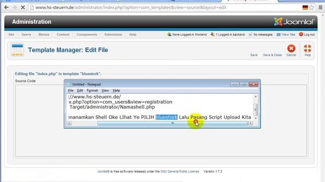 Tuturial Deface Metode Joomla Com_User By Cesaret_99 смотреть онлайн