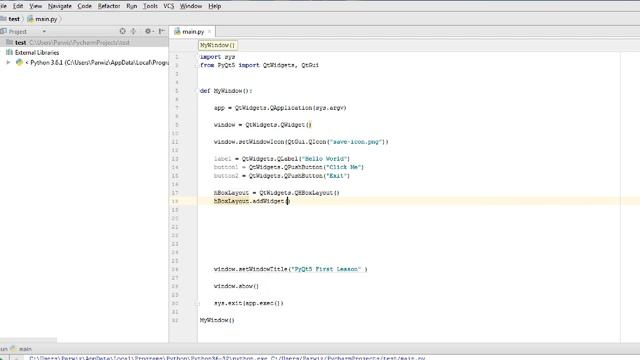 4 PyQt5 HBox Layout And VBox Layout смотреть онлайн