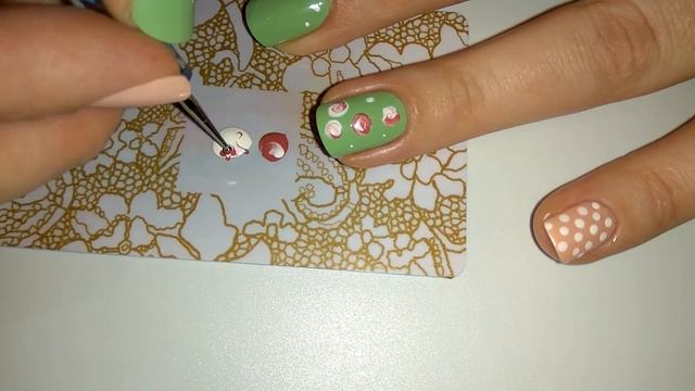 Весенний дизайн ногтей | Рисуем дотсом | Розы смотреть онлайн