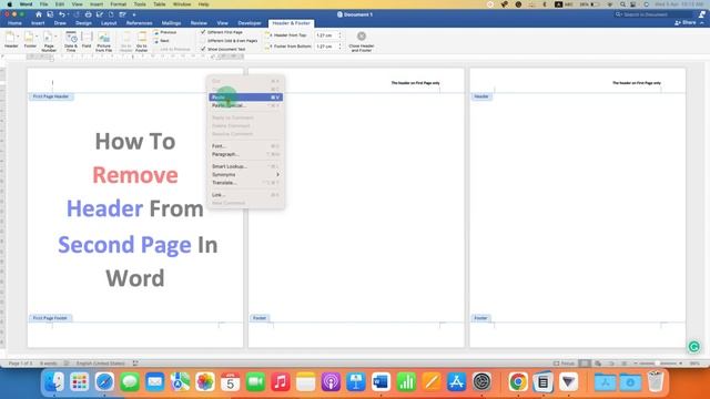 How to Remove Header From Second Page in Word смотреть онлайн