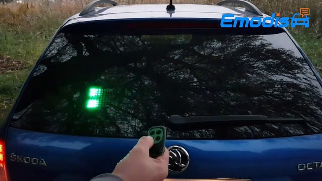 Автомобильная LED панель Emodis. Управление при помощи брелока смотреть онлайн