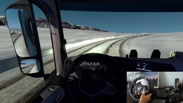 Ford F-Max Driving Gameplay - ETS2 Promods Iceland - Logitech G29 смотреть онлайн