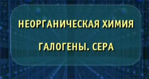 Неорганическая химия. Галогены. Серы. Опыты по химии