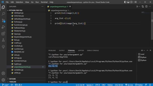 Python Tutorial for Beginners 25: Functions arguments unpacking in Python смотреть онлайн